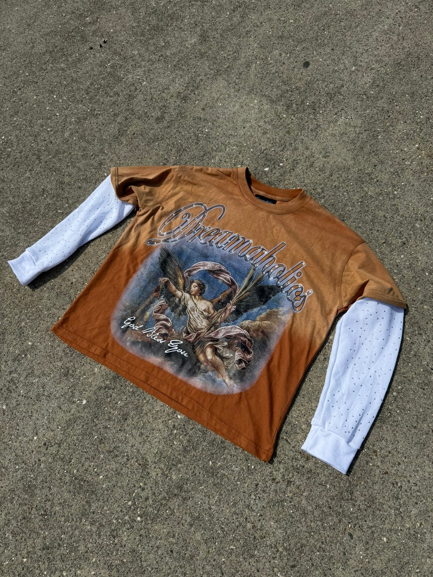 Diamonté double layered shirt